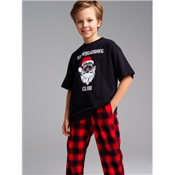 Комплект для мальчиков: брюки текстильные, фуфайка трикотажная (футболка)