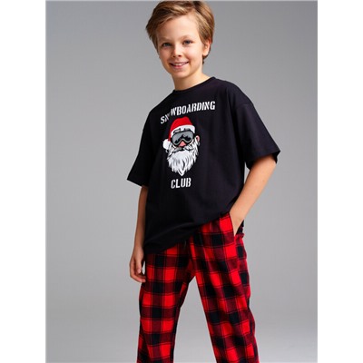 Комплект для мальчиков: брюки текстильные, фуфайка трикотажная (футболка)