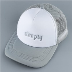 Кепка женская с сеткой Simply, серая, р-р 56