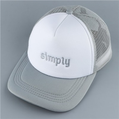 Кепка женская с сеткой Simply, серая, р-р 56