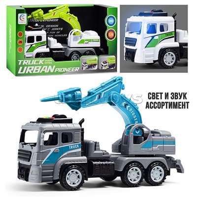 Машина "СтройЛидер" (свет, звук) в коробке