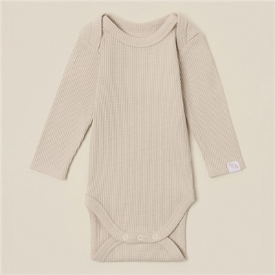 Набор боди 2 шт. SL HOME, рост 80-86 см, бежевый, оливковый