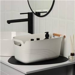 Контейнер для хранения с ручкой LaDom «Лаконичность», 39.5×22.5×17 см, белый