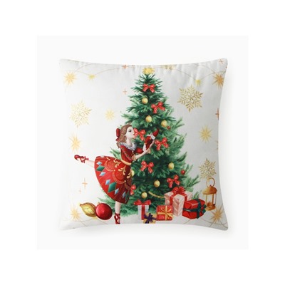 Подушка декоративная новогодняя «Этель. Балерина», 40×40 см, велюр