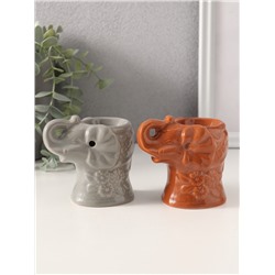 Аромалампа для эфирных масел «Слоник в цветах», керамика, 8.5×5.8×7.4 см, МИКС