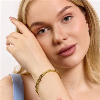 Браслет цепочка на руку ювелирная бижутерия Итальянское золото (покрытие желтое 14к), арт.313.322