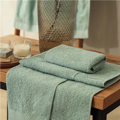 Набор махровых полотенец LoveLife Natural mint, 3 шт.: 70×130.50×80.30×50 см, хлопок 100%