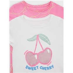 ФУТБОЛКА ДЛЯ ДЕВОЧЕК 2ШТ. 117892-2