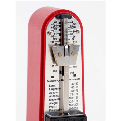 Метроном механический Music Life 3.5×5×11 см красный
