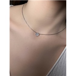 Браслет из серебра с перламутром родированный 925 пробы КБ-01р84