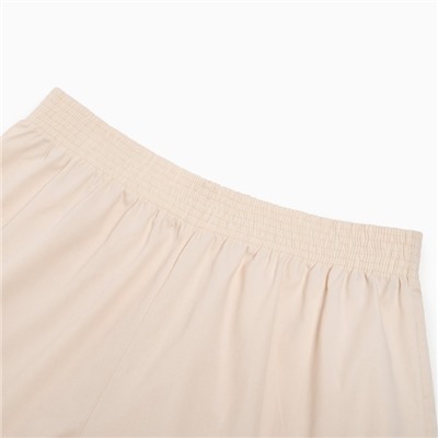 Костюм женский (рубашка, шорты) MINAKU: Oversize, молочный, размер 42