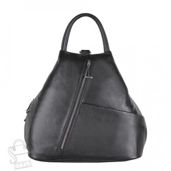 Рюкзак женский кожаный 18092 black Polina&Eiterou