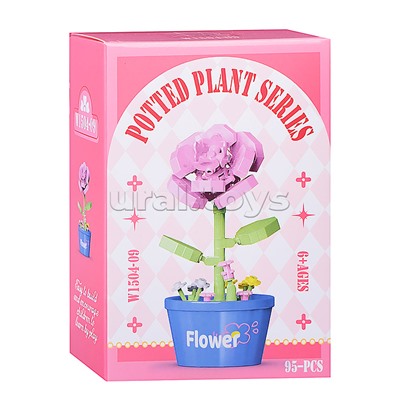 Конструктор "Роза" (95 дет.) в коробке