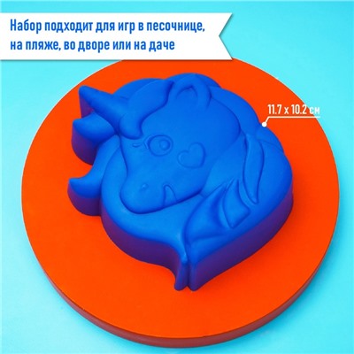 Набор игрушек для песочницы, 5 предметов: 3 формочки для песка, грабли, совок