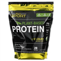 California Gold Nutrition, Растительный протеин со вкусом шоколада, веганский, легкоусвояемый, 907 г (2 фунта)