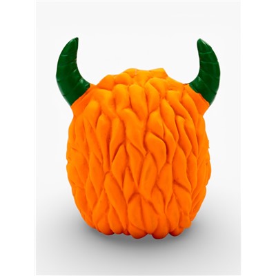 Пищащая игрушка для собак «Монстр», 7×5.5 см, латекс, оранжевая