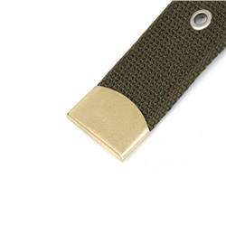 Ошейник брезентовый безразмерный однослойный, 72×3.5 см, ОШ 45-60 см, хаки