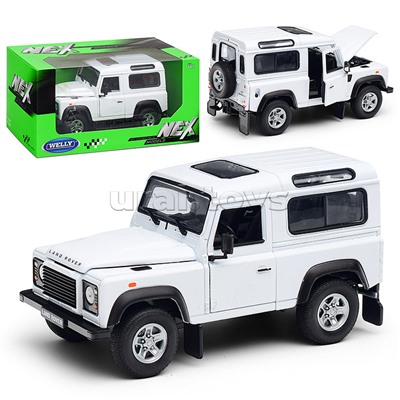 Машинка 1:24 Land Rover Defender I, белый