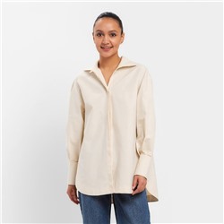 Рубашка женская с рукавами фонариками MINAKU: Casual Collection, размер 48, цвет молочный