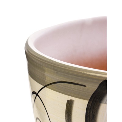 Горшок для цветов «Лотос», 8 л, d=30 см, h=23 см, с поддоном, керамика, белый