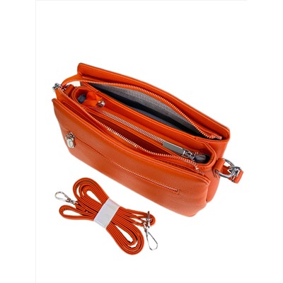 Женская сумка из искусственной кожи, цвет оранжевый