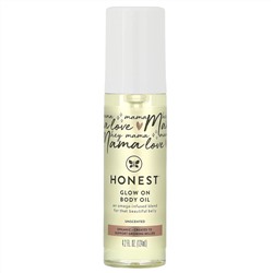 The Honest Company, Glow On Body Oil, Unscented, 4.2 fl oz (124 ml)