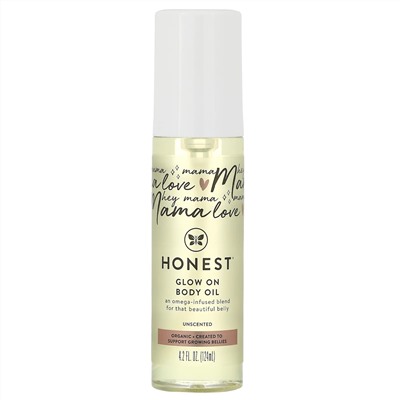 The Honest Company, Glow On Body Oil, Unscented, 4.2 fl oz (124 ml)