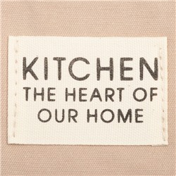 Набор кухонный Этель Kitchen, цвет бежевый, варежка-прихватка 18х29 см, прихватка 19х19 см