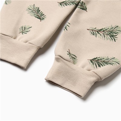 Костюм детский (свитшот и брюки) «Крошка Я. Еловые веточки», рост 62-68 см