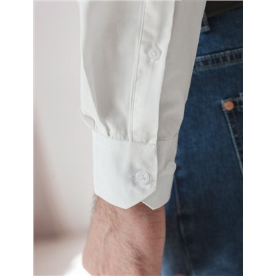 Классическая офисная рубашка из премиального хлопка с эластаном