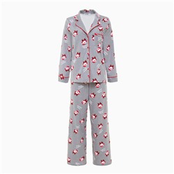 Пижама новогодняя женская (рубашка, брюки) KAFTAN «Дед мороз», размер 40-42
