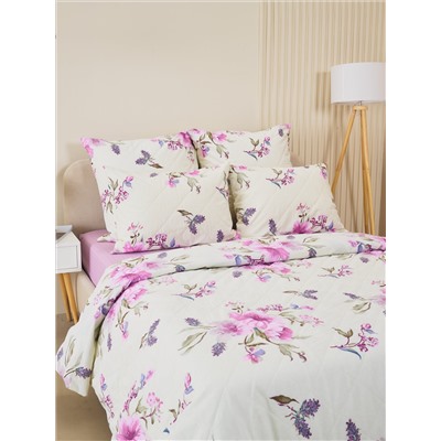 Постельное белье зима-лето из поплина с простыней на резинке - Джина