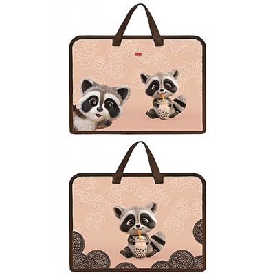 Папка для тетрадей пластиковая А4 на молнии с ручками 340х245х35 мм  "ВОТ ЕНОТ" (094458) 07100 Хатбер