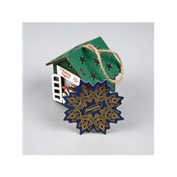 Ёлочная игрушка «Два снеговика», 8×7×6 см, 1 LED, от батареек, свечение тёплое белое