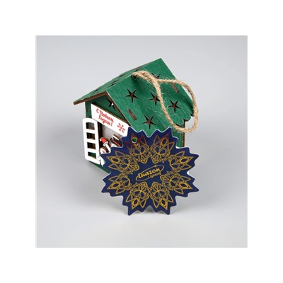 Ёлочная игрушка «Два снеговика», 8×7×6 см, 1 LED, от батареек, свечение тёплое белое