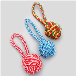 Игрушка канатная «Мяч с петлей», до 65 г, микс цветов