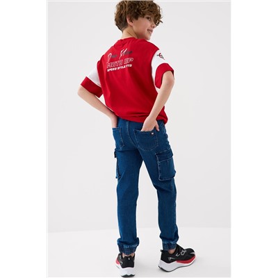 Брюки текстильные джинсовые для мальчиков PLAYTODAY, 1241593