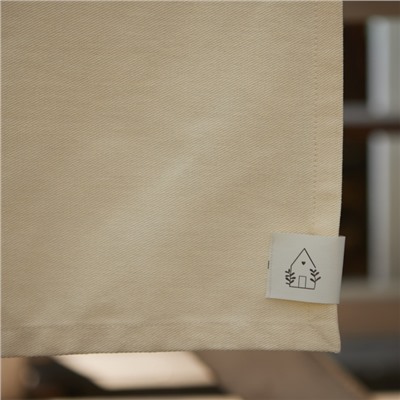 Дорожка на стол «Этель» Home 40×146 см, 100% хлопок, саржа 250 г/м², молочная