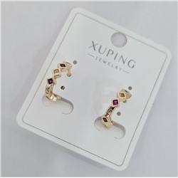 Серьги коллекция "Xuping" покрытие позолота, вставка: фианиты, арт.004.005