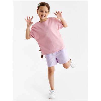 Футболка детская MINAKU, розовая, рост 128 см