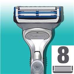 Кассеты для бритвы Dʤɪˈlett ФЬЮЖН SkinGuard (8 шт.) (Оригинал)