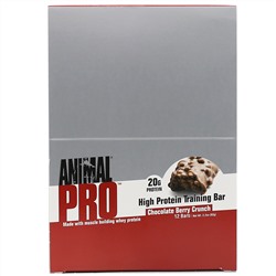 Universal Nutrition, Animal Pro, High Protein Training Bar, Chocolate Berry Crunch, 12 Bars, 2.2 oz (62 g)