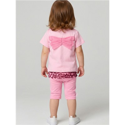 Брюки детские трикотажные для девочек (легинсы укороченные), 2 пары в комплекте