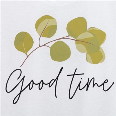 Пижама женская (футболка, шорты) KAFTAN Good time, размер 48-50