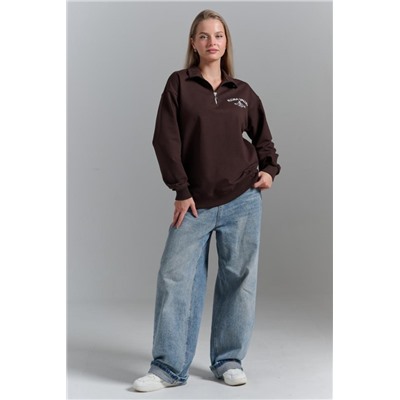 7482W толстовка женская (Коричневый)