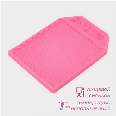 Молд Доляна «Пчелиные соты», силикон, 17×12.5×0.5 см, МИКС