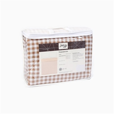 Покрывало евро LoveLife Cell, 200×210±5 см, новосатин