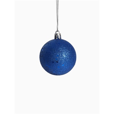 Ёлочные игрушки «Далия», шары новогодние, d=6 см, набор 24 шт., синий