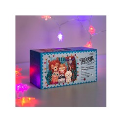 Гирлянда «Нить» 3 м с насадками «Снежинки малые», IP20, прозрачная нить, 20 LED, свечение мульти (RG/RB), мигание, USB