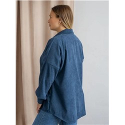 Рубашка женская вельвет РЖМ-01 (Синий)